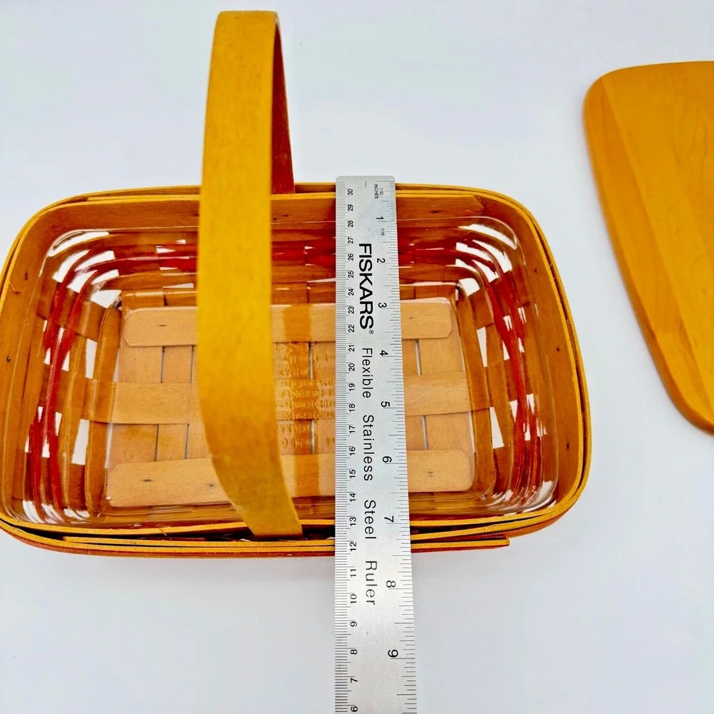 Longaberger 2000 Century Celebration Basket Lid & Protector Handwoven USA 11x7